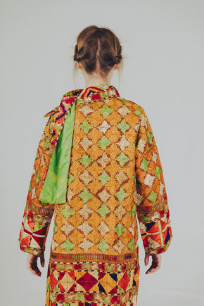 1920s silk Indian embroidered souvenir coat