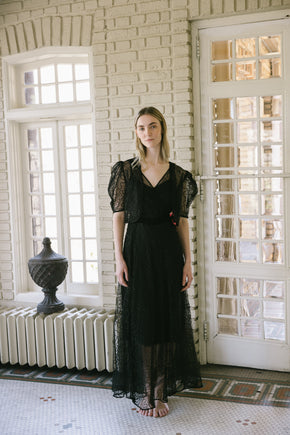 1930s soutache gown set, France
