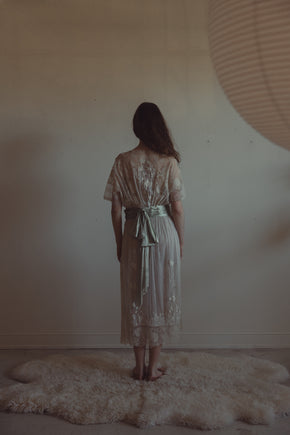 Edwardian mixed lace gown