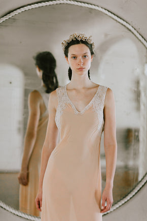 1930s bias crepe chiffon slip