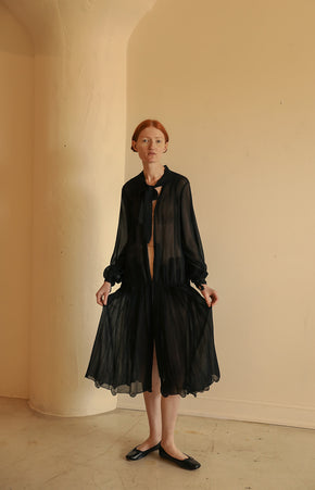 1920s geometric deco crepe chiffon dress