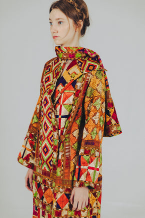 1920s silk Indian embroidered souvenir coat