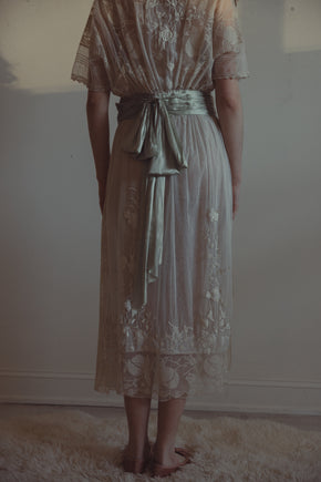 Edwardian mixed lace gown