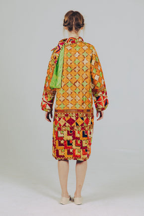 1920s silk Indian embroidered souvenir coat