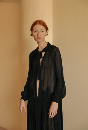 1920s geometric deco crepe chiffon dress