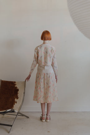1920s balloon print dress set