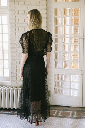 1930s soutache gown set, France