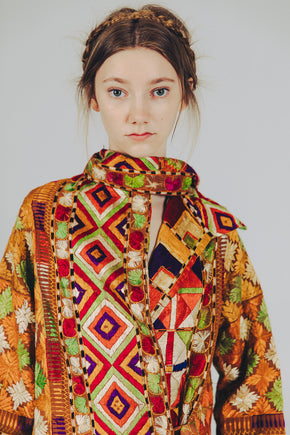 1920s silk Indian embroidered souvenir coat