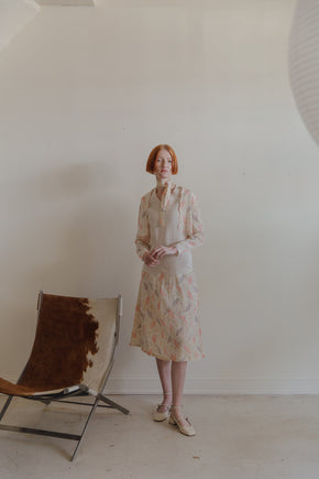 1920s balloon print dress set