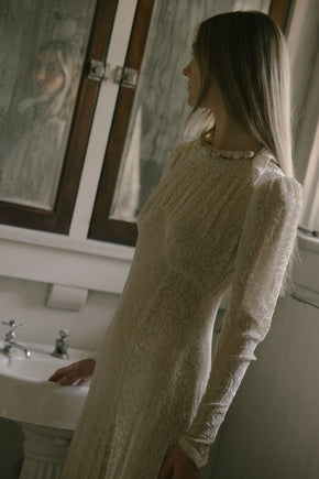 1930s burnout champagne silk velvet gown