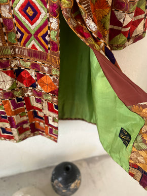 1920s silk Indian embroidered souvenir coat