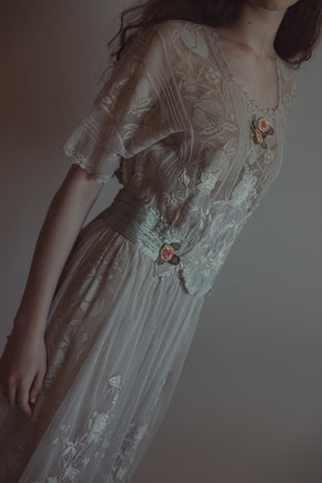 Edwardian mixed lace gown