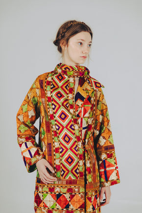 1920s silk Indian embroidered souvenir coat