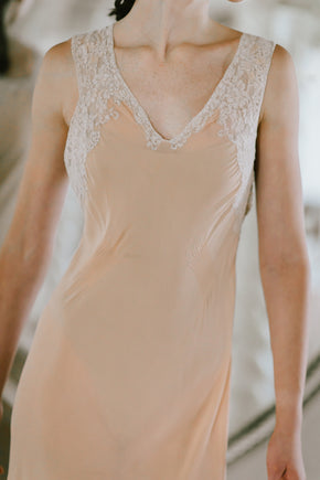 1930s bias crepe chiffon slip