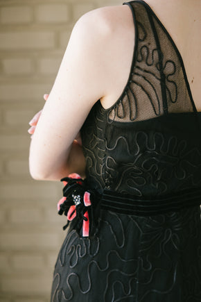 1930s soutache gown set, France