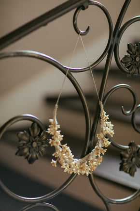 1940s faux wax orange blossom bridal crown