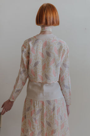 1920s balloon print dress set