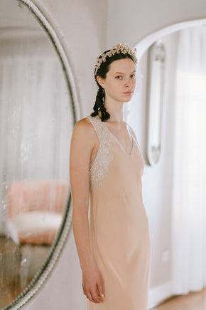 1930s bias crepe chiffon slip