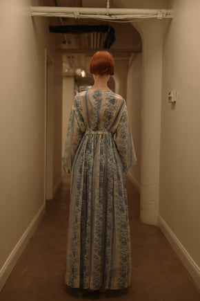 1910s Alabama block printed gauze gown
