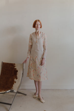 1920s balloon print dress set
