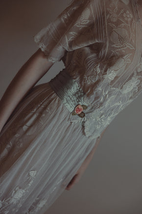 Edwardian mixed lace gown