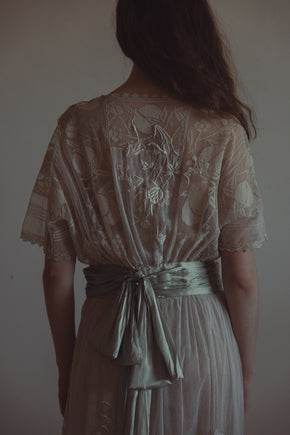 Edwardian mixed lace gown