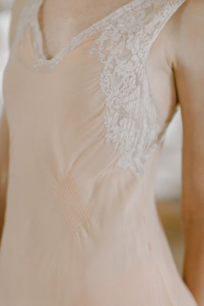 1930s bias crepe chiffon slip