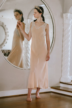 1930s bias crepe chiffon slip