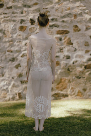 Antique tulle needle less dress