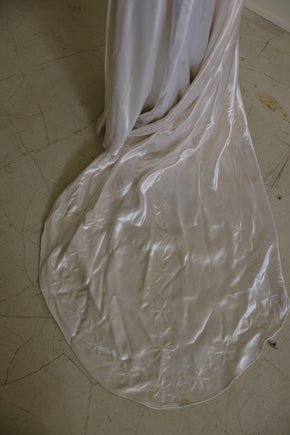 1930s English satin wedding gown
