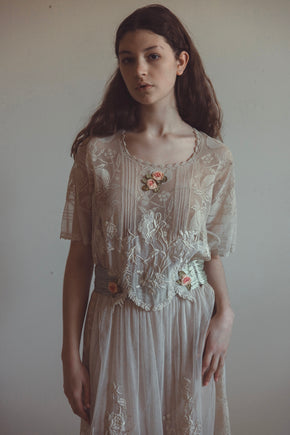 Edwardian mixed lace gown