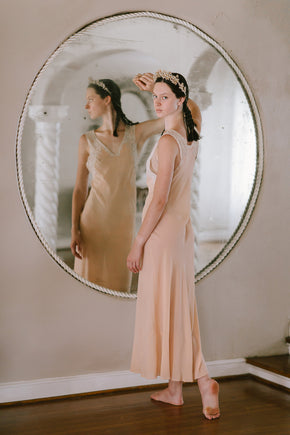 1930s bias crepe chiffon slip
