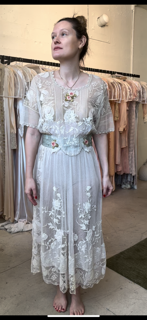 Edwardian mixed lace gown