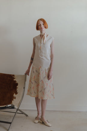 1920s balloon print dress set