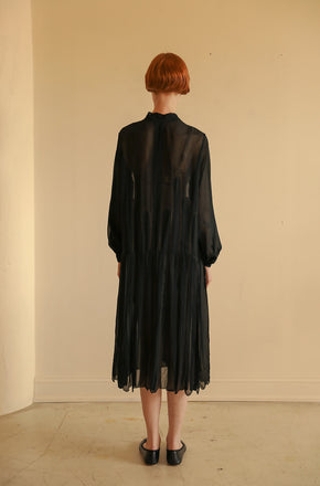 1920s geometric deco crepe chiffon dress