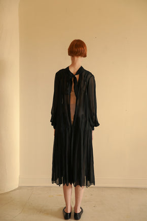 1920s geometric deco crepe chiffon dress