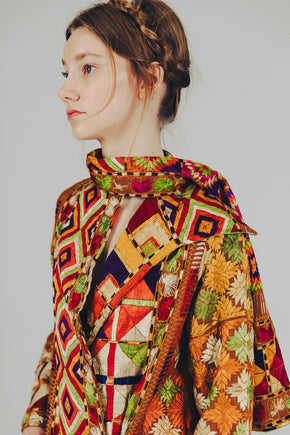 1920s silk Indian embroidered souvenir coat