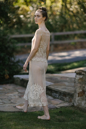 Antique tulle needle less dress