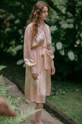 1930s French silk lace nightgown made in Paris