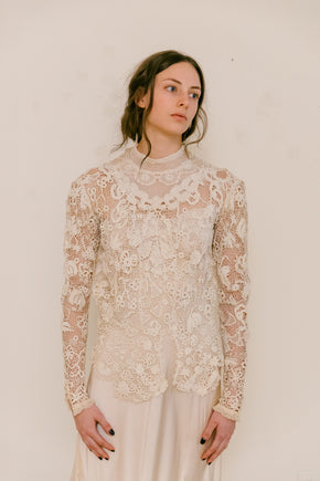 1910s Irish crochet blouse