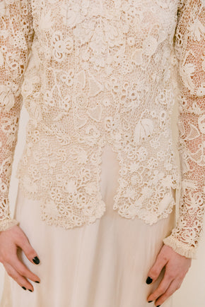 1910s Irish crochet blouse