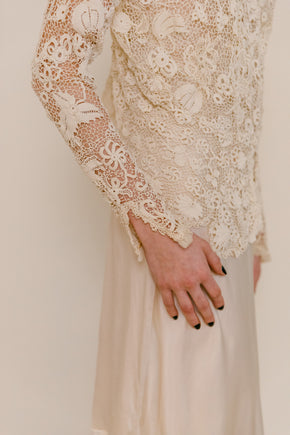1910s Irish crochet blouse