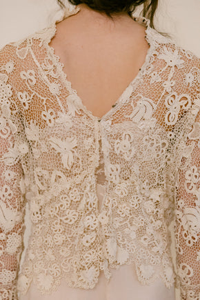 1910s Irish crochet blouse