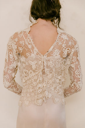 1910s Irish crochet blouse