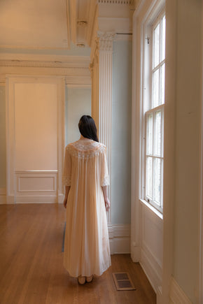 1940s crepe chiffon peignoir set