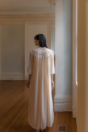 1940s crepe chiffon peignoir set
