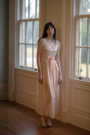 1940s crepe chiffon peignoir set