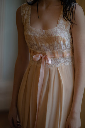 1940s crepe chiffon peignoir set