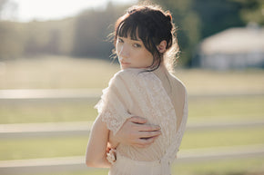 Antique 1900s tiered french lace dress