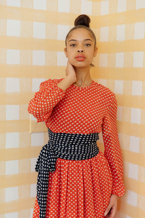 1970s Bill Blass crepe dress